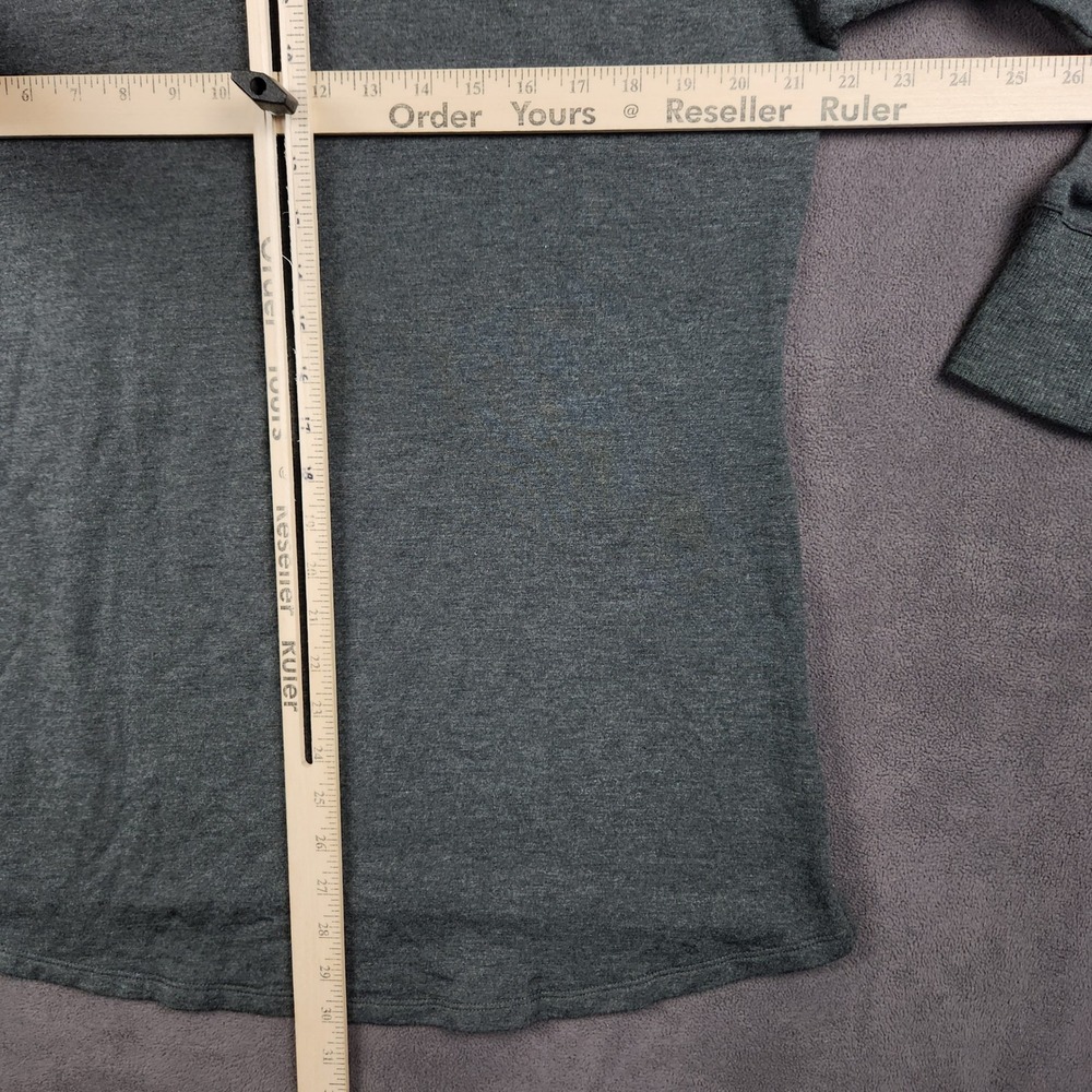 LL Bean SoftFlex Mock Neck Pullover Womens Large Midnight Black Heather Soft NEW - Picture 7 of 9
